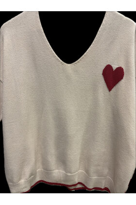 ZOLA V -NECK HEART  KNIT 351