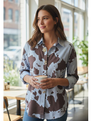 ZOLA COW PRINT SHIRT 103