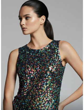 MARC ANGELO SPARKLE VEST TOP 8130