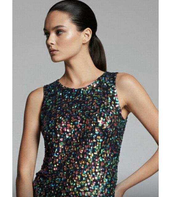 MARC ANGELO SPARKLE VEST TOP 8130