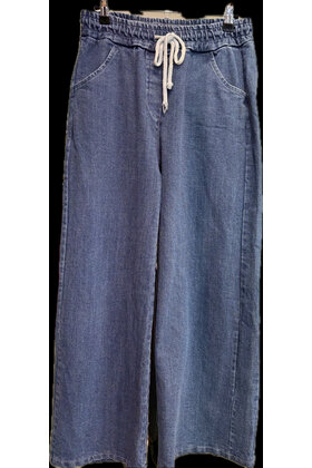 MADE IN ITALY DRAWSTRING WIDE DENIM 3533
