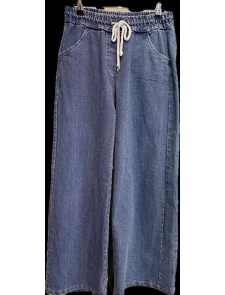 MADE IN ITALY DRAWSTRING WIDE DENIM 3533