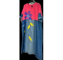 FLY OUT LONG DENIM DRESS 1038