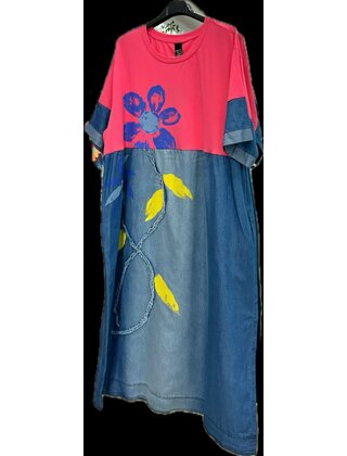 FLY OUT LONG DENIM DRESS 1038