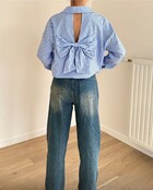 ROSY DAY STRIPE SHIRT WITH BOW 6978