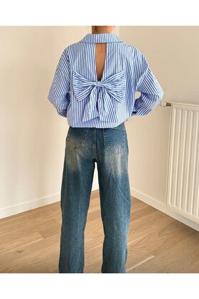 ROSY DAY STRIPE SHIRT WITH BOW 6978