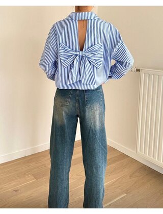 ROSY DAY STRIPE SHIRT WITH BOW 6978