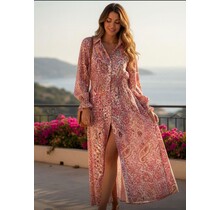 LATINO LONG PRINT DRESS 5017