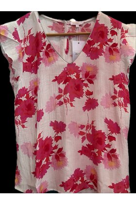 AKOZ FLORAL CAP SLEEVE TOP 162