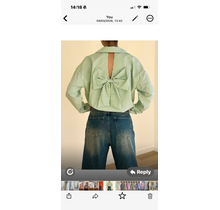 ROSY DAY STRIPE SHIRT WITH BOW 6978