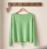 ZOLA RIBBED DRAWSTRING KNIT 3758