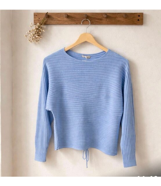 ZOLA RIBBED DRAWSTRING KNIT 3758