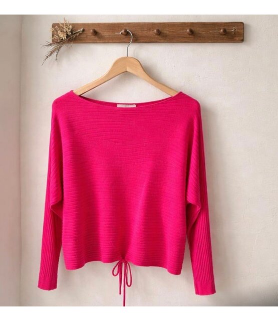 ZOLA RIBBED DRAWSTRING KNIT 3758