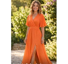 LATINO POLKA DOT LONG DRESS 3216