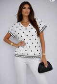 EMI V-NECK POLKA  DOT TOP 4750
