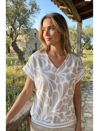 EMI LEAF SHORT SLEEVE TOP 8890