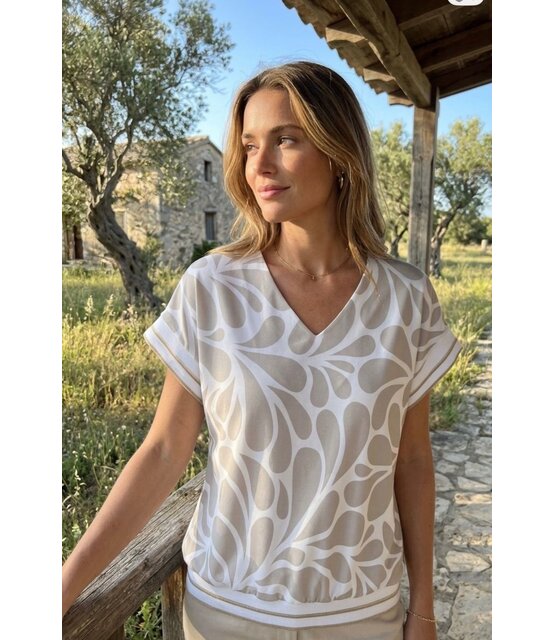 EMI LEAF SHORT SLEEVE TOP 8890