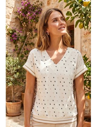 EMI V-VECK SHORT SLEEVE TOP 8591