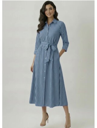 KATE & PIPPA ELENA  STRIPED SHIRT DRESS