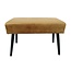GeWoon Okergele Hocker Velvet - 82x31xH42 cm