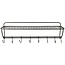 GeWoon Wandkapstok Industrieel Grijs - 80,5x28xH20,5 cm
