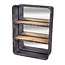 Sweet Living Grijze Wandspiegel Metaal/Hout - 50x18xH67,5 cm