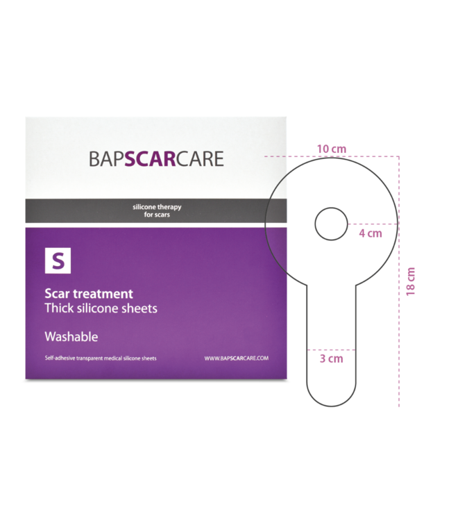 BAPSCARCARE S Schlüsselloch-Narben-Silikonpflaster für die Brüste