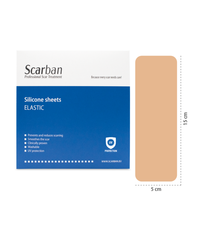 Scarban elastisches Narben-Silikonpflaster (dick)