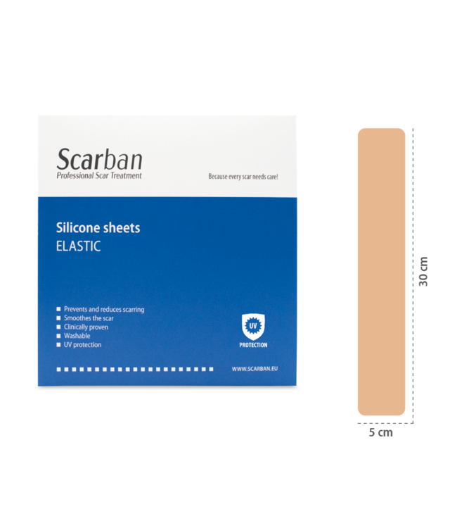 Scarban elastisches Narben-Silikonpflaster (dick)