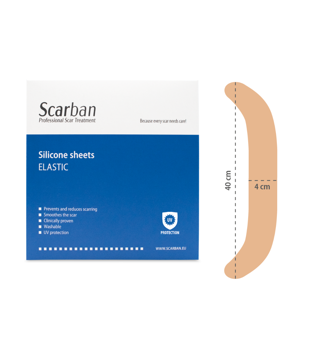Scarban Elastic litteken siliconenpleister abdomen - Dermatologie-winkel.nl
