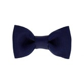 Your Little Miss Baby hair clips with bow - Dark blue