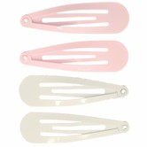 Your Little Miss Basic Klick-Klack-Haarspangen - White and light pink