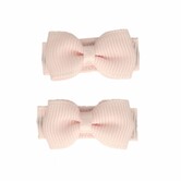 Your Little Miss Baby hair clips with bow - Light pink barely rose