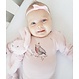 Your Little Miss Newborn baby haarbandje met kanten strik - Pink satin