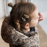Your Little Miss Basic baby snap clips - Gold glitter