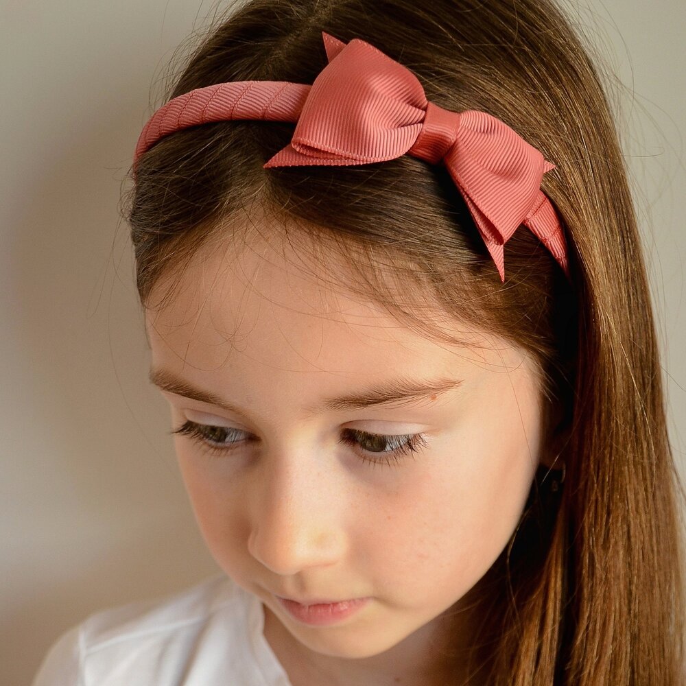 Your Little Miss Hairband with bow - Cinnabar Your Little Miss Hairband with bow - Cinnabar