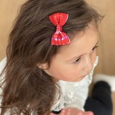 Your Little Miss Hair clip with bow - Pretty check