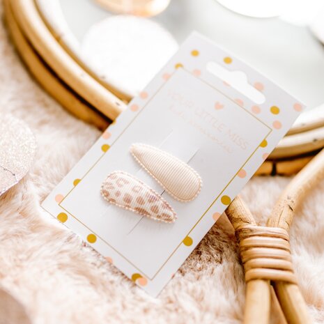 Your Little Miss Mollette per capelli neonata Pippa - Pink animal