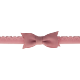 Your Little Miss Newborn baby haarbandje met kanten strik - Pink quartz