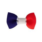 Your Little Miss Baby hair clips with bow - French flag