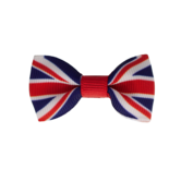 Your Little Miss Baby-Haarclips mit Schleife - English flag