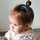 Your Little Miss Baby-Klick-Klack-Haarspangen mit Stoff - marine rainbow