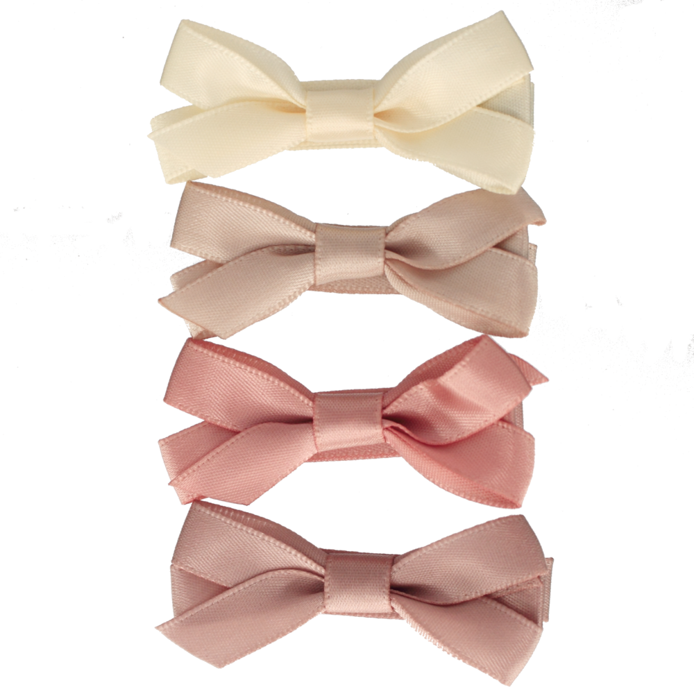 Your Little Miss Clips pico pato niña con lazo - Powder tones