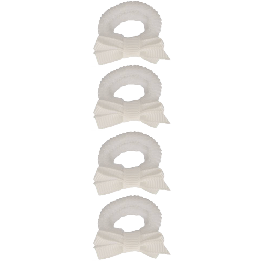 Your Little Miss Baby hair elastics with bow Liv - White