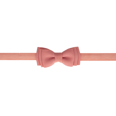 Your Little Miss Baby headband with double bow - Sweet nectar