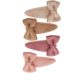 Your Little Miss Fermagli per capelli ragazza con fiocco - Nude tones Your Little Miss Fermagli per capelli ragazza con fiocco - Nude tones
