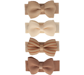 Your Little Miss Baby hair clips with bow Ivy - Autumn stripes Your Little Miss Baby hair clips with bow Ivy - Autumn stripes