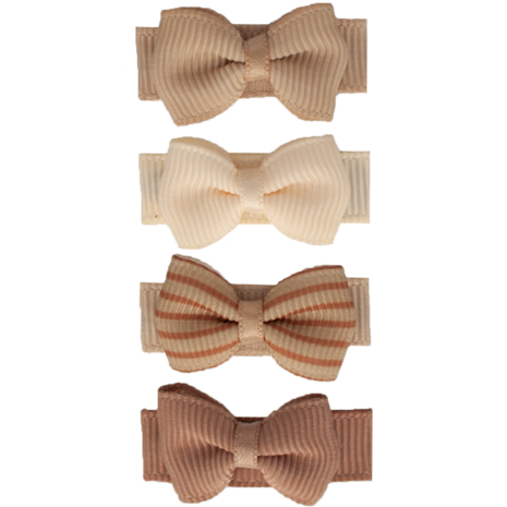 Your Little Miss Baby haarspeldjes met strikje Ivy - Autumn stripes Your Little Miss Baby haarspeldjes met strikje Ivy - Autumn stripes