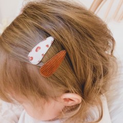 Your Little Miss Snap clips with fabric - retro animal