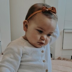 Your Little Miss Bandeau pour bébé à double nœud - pumpkin